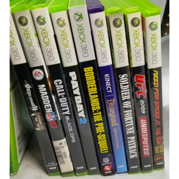 XBOX 360 with Box, 2 wireless remotes, 1 wired remote, 18 games, Ext. hard drive - Picture 2 of 4